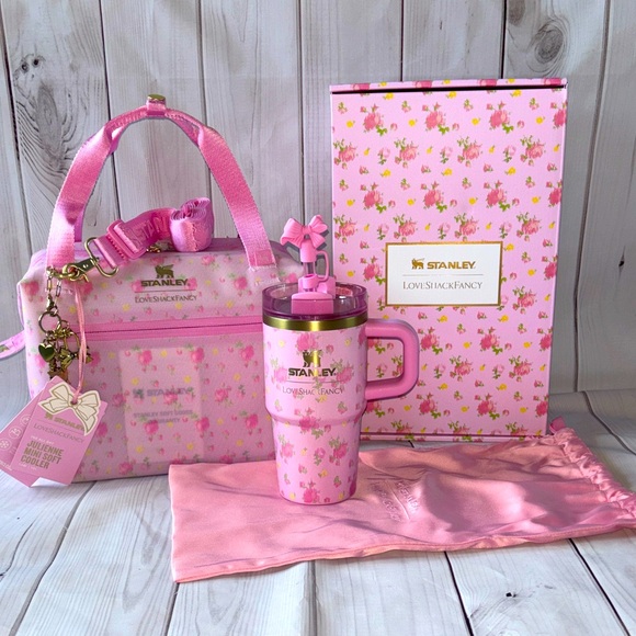 Stanley x Loveshackfancy mini cooler lunch bag 20oz tumbler Ibiza sunset - Picture 1 of 13